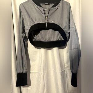 SHEIN’s Drop Shoulder Zip Up Crop Bomber Jacket